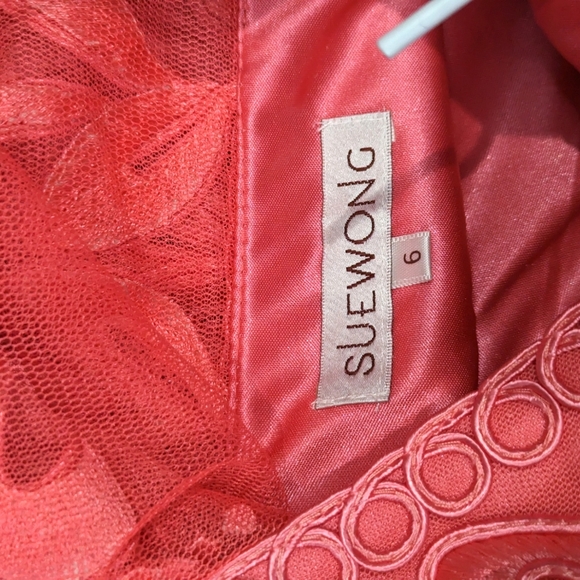 Sue Wong Lace Floral Dress 6 - Picture 5 of 6